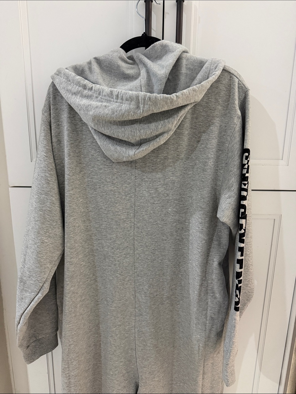 Savage X Fenty Light Gray Zip Hoodie Onesie with Rose Gold Zipper - Picture 5 of 6